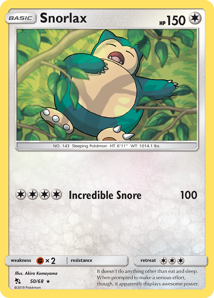 Snorlax (50/68) [Sun & Moon: Hidden Fates] | Eastridge Sports Cards & Games