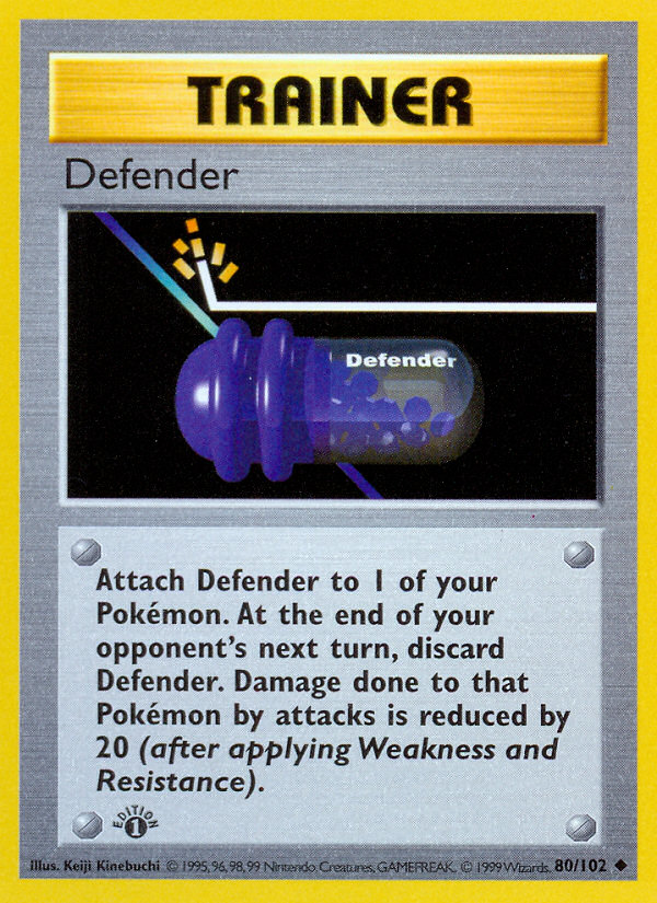 Defender (80/102) (Shadowless) [Base Set 1st Edition] | Eastridge Sports Cards & Games