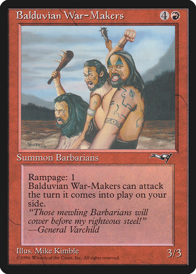 Balduvian War-Makers (Treeline Background) [Alliances] | Eastridge Sports Cards & Games