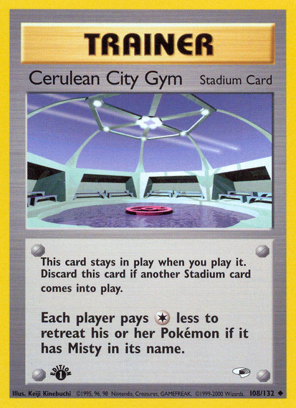 Cerulean City Gym (108/132) [Gym Heroes 1st Edition] | Eastridge Sports Cards & Games