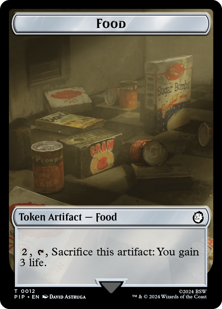 Warrior // Food (0012) Double-Sided Token [Fallout Tokens] | Eastridge Sports Cards & Games