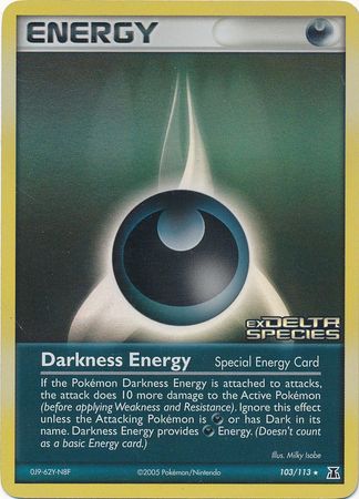 Darkness Energy (103/113) (Stamped) [EX: Delta Species] | Eastridge Sports Cards & Games