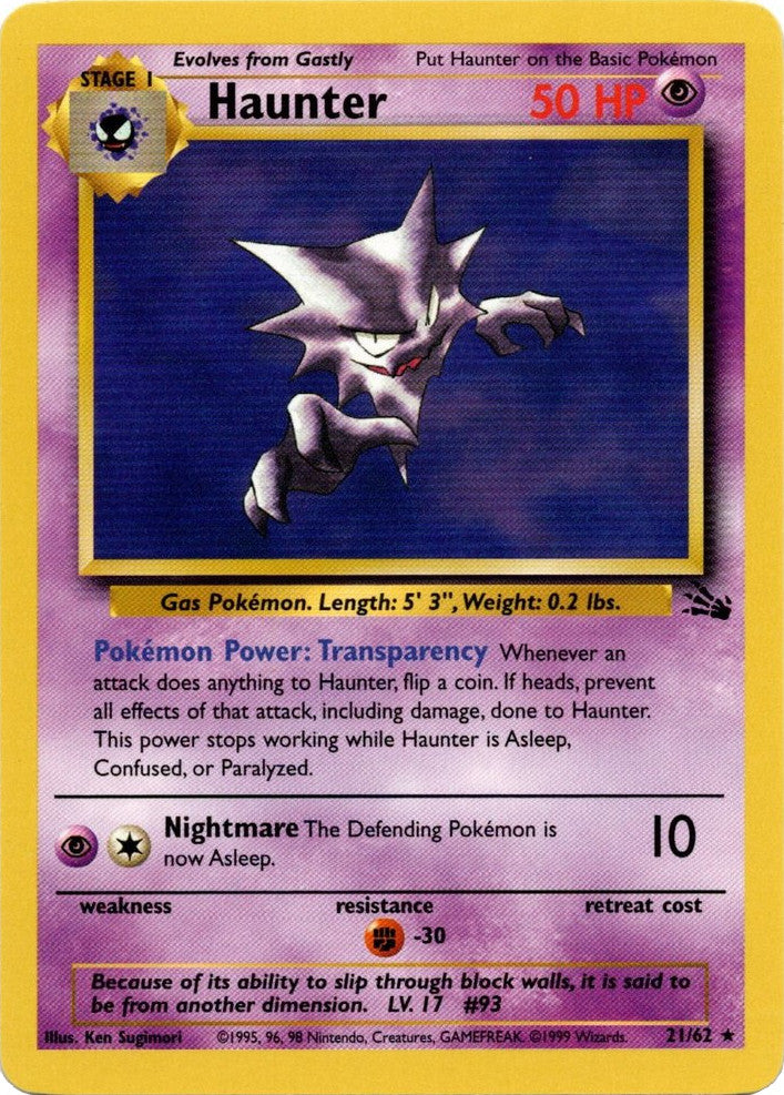 Haunter (21/62) [Fossil Unlimited] | Eastridge Sports Cards & Games