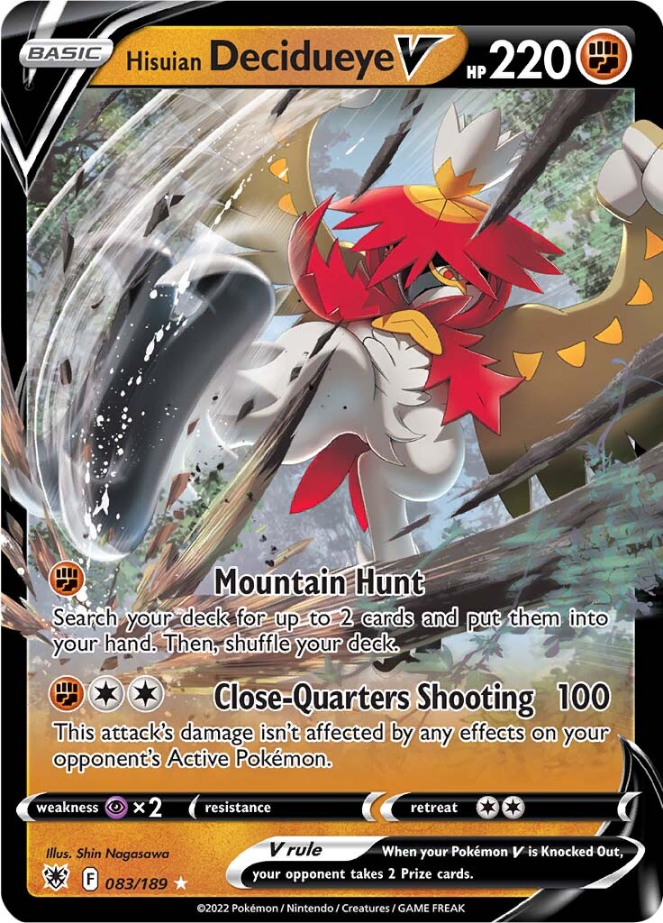 Hisuian Decidueye V (083/189) [Sword & Shield: Astral Radiance] | Eastridge Sports Cards & Games