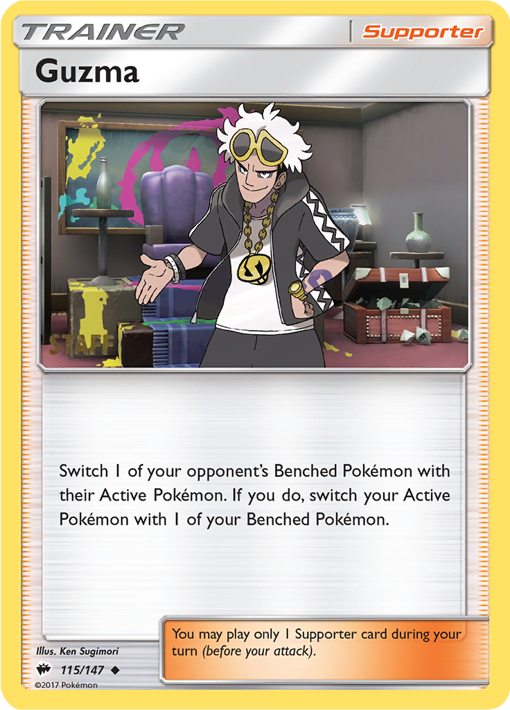 Guzma (115/147) (Regional Championships Staff) [Sun & Moon: Burning Shadows] | Eastridge Sports Cards & Games