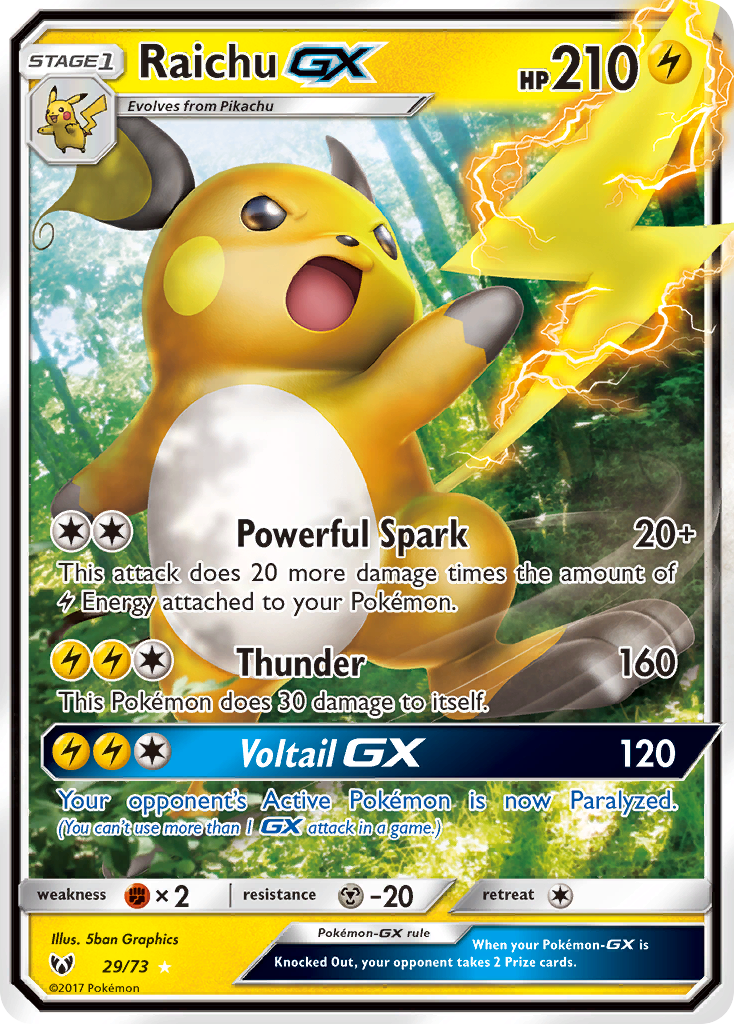 Raichu GX (29/73) [Sun & Moon: Shining Legends] | Eastridge Sports Cards & Games