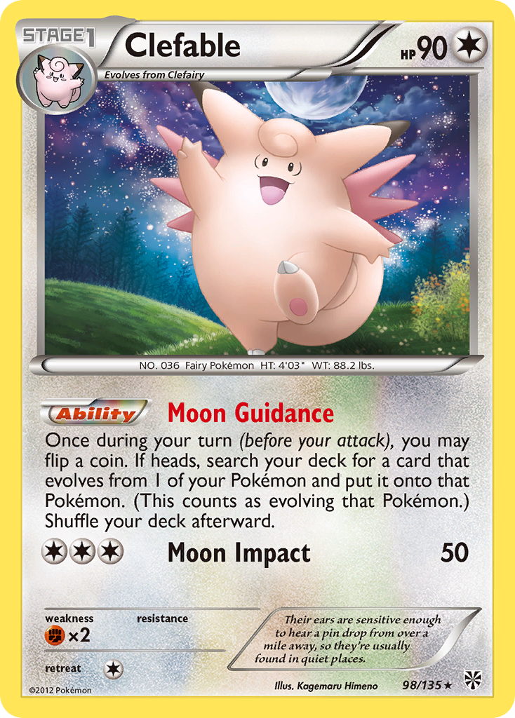 Clefable (98/135) [Black & White: Plasma Storm] | Eastridge Sports Cards & Games