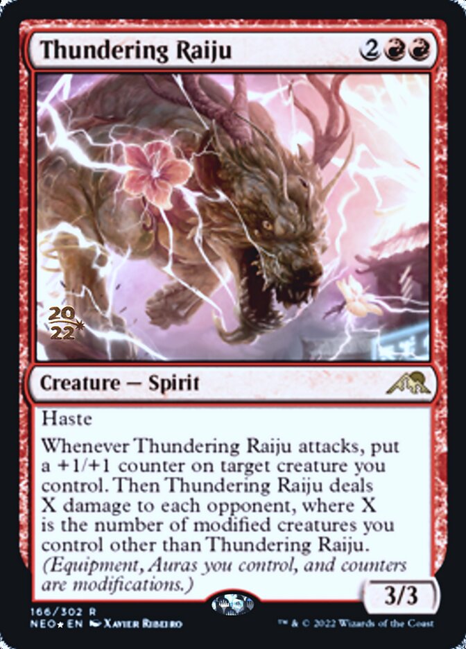 Thundering Raiju [Kamigawa: Neon Dynasty Prerelease Promos] | Eastridge Sports Cards & Games