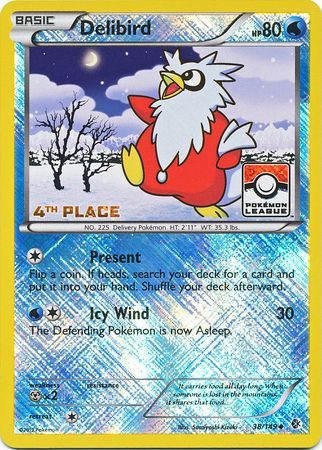 Delibird (38/149) (League Promo 4th Place) [Black & White: Boundaries Crossed] | Eastridge Sports Cards & Games