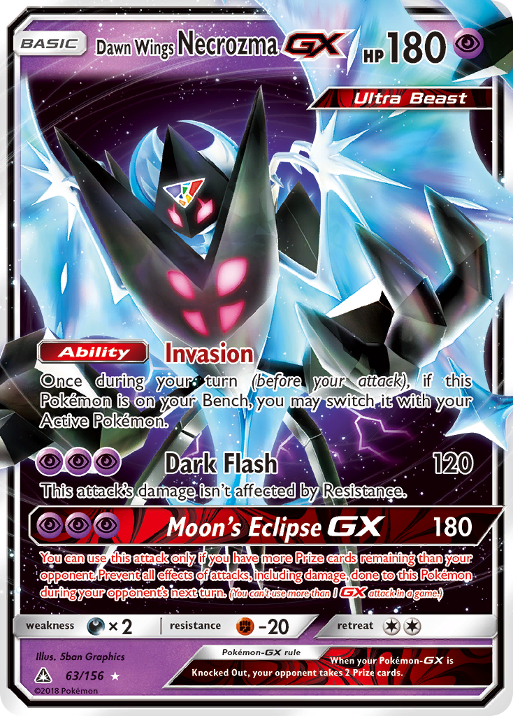Dawn Wings Necrozma GX (63/156) [Sun & Moon: Ultra Prism] | Eastridge Sports Cards & Games