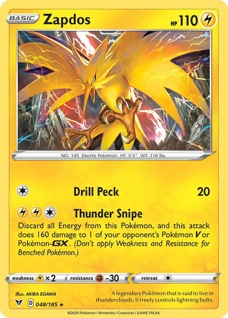 Zapdos (048/185) [Sword & Shield: Vivid Voltage] | Eastridge Sports Cards & Games