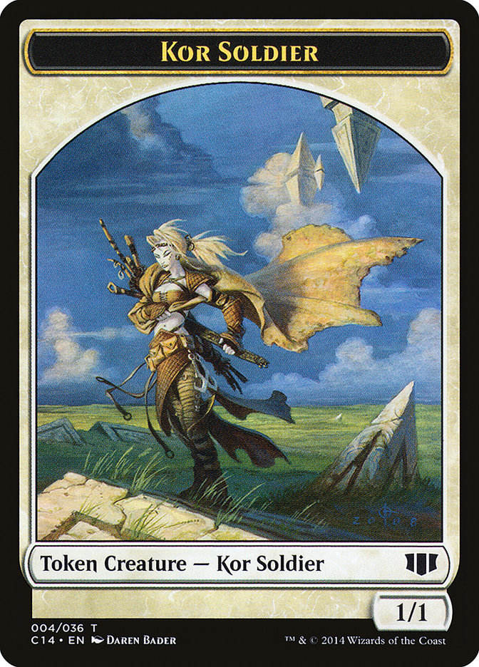 Kor Soldier // Pegasus Double-sided Token [Commander 2014 Tokens] | Eastridge Sports Cards & Games