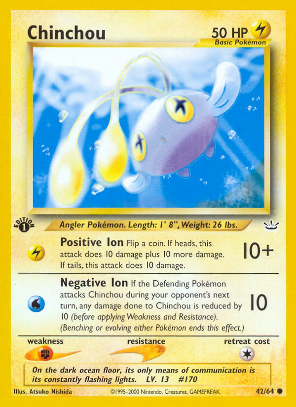 Chinchou (42/64) [Neo Revelation 1st Edition] | Eastridge Sports Cards & Games