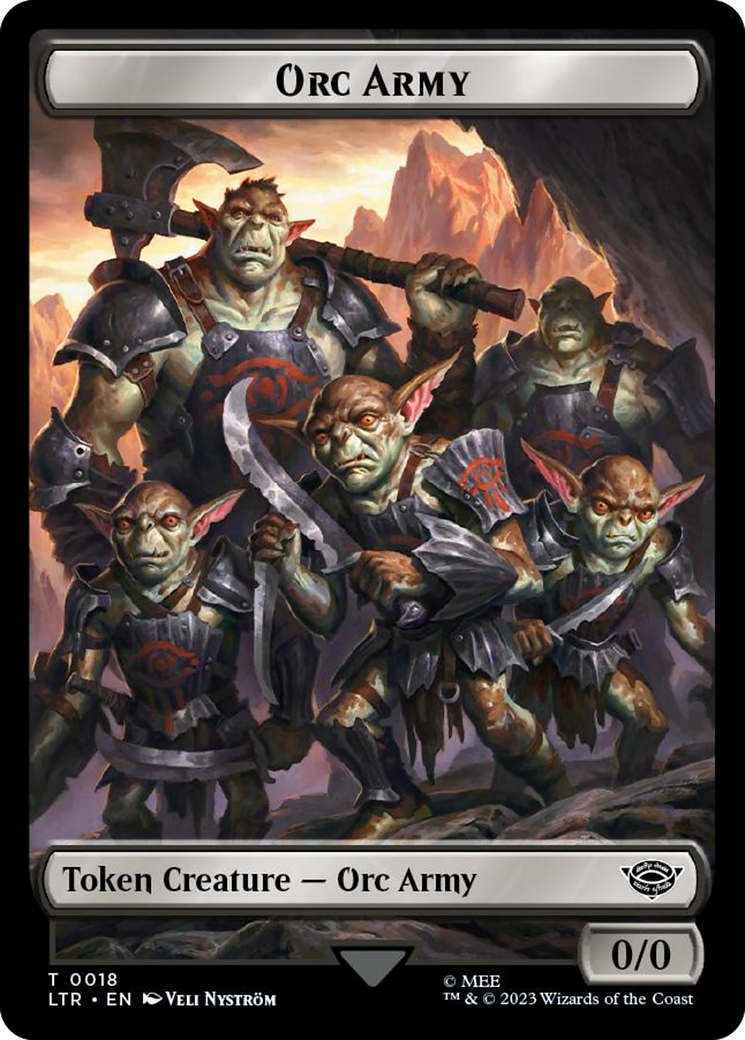 Orc Army (0018) // Food (0022) Double-Sided Token (Surge Foil) [The Lord of the Rings: Tales of Middle-Earth Tokens] | Eastridge Sports Cards & Games