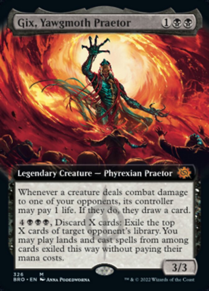 Gix, Yawgmoth Praetor (Extended Art) [The Brothers' War] | Eastridge Sports Cards & Games