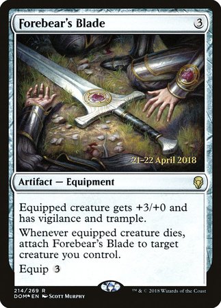 Forebear's Blade [Dominaria Promos] | Eastridge Sports Cards & Games