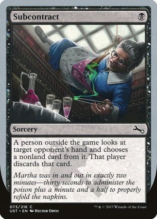 Subcontract [Unstable] | Eastridge Sports Cards & Games