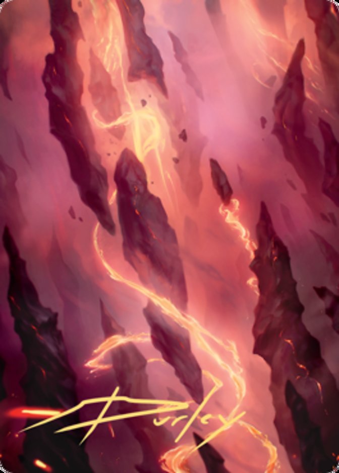 Mountain 1 Art Card (Gold-Stamped Signature) [Zendikar Rising Art Series] | Eastridge Sports Cards & Games