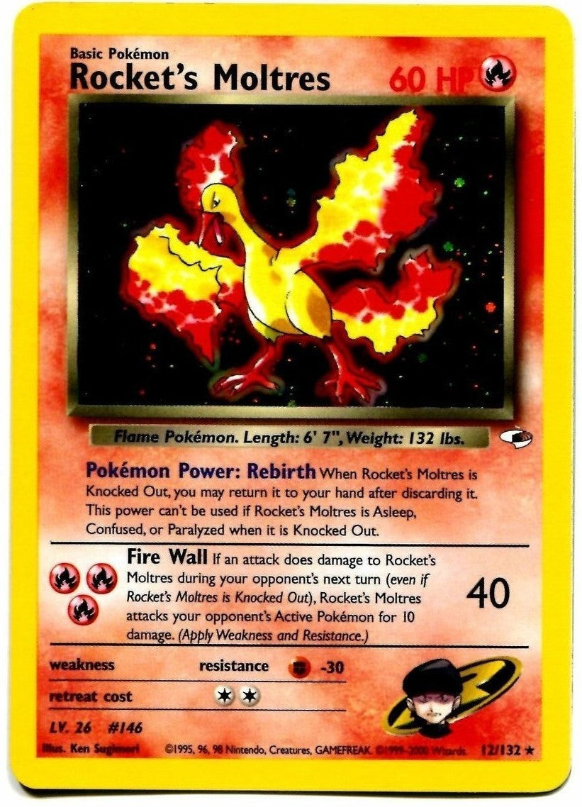 Rocket's Moltres (12/132) [Gym Heroes Unlimited] | Eastridge Sports Cards & Games