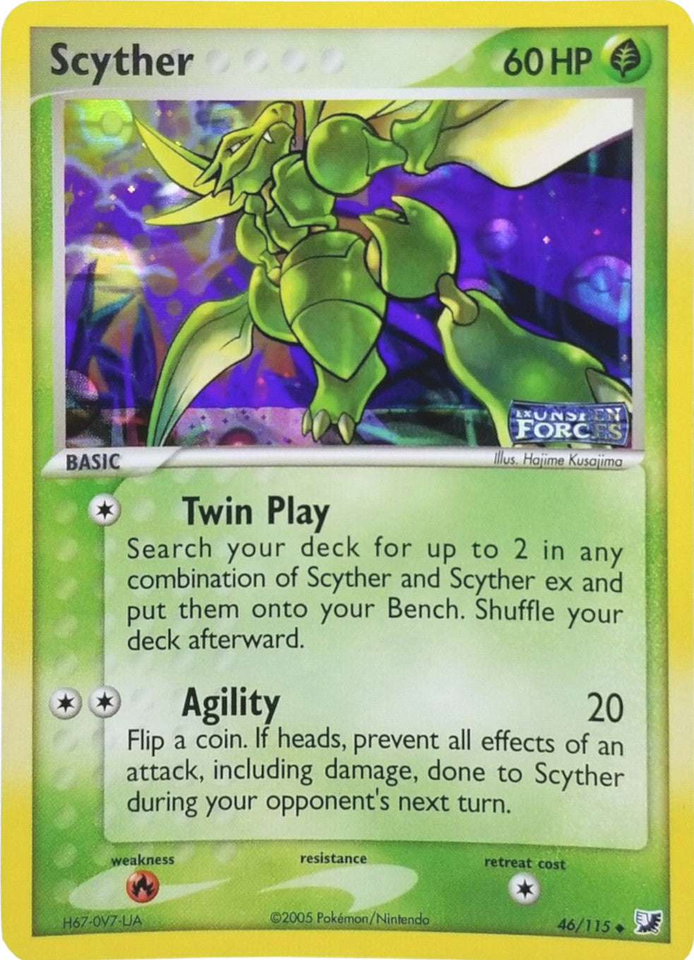 Scyther (46/115) (Stamped) [EX: Unseen Forces] | Eastridge Sports Cards & Games