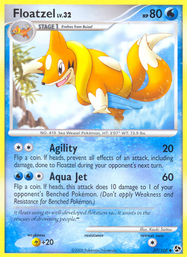 Floatzel (37/106) [Diamond & Pearl: Great Encounters] | Eastridge Sports Cards & Games