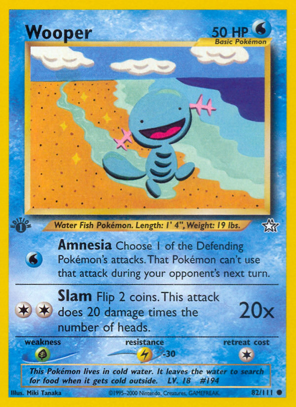 Wooper (82/111) [Neo Genesis 1st Edition] | Eastridge Sports Cards & Games