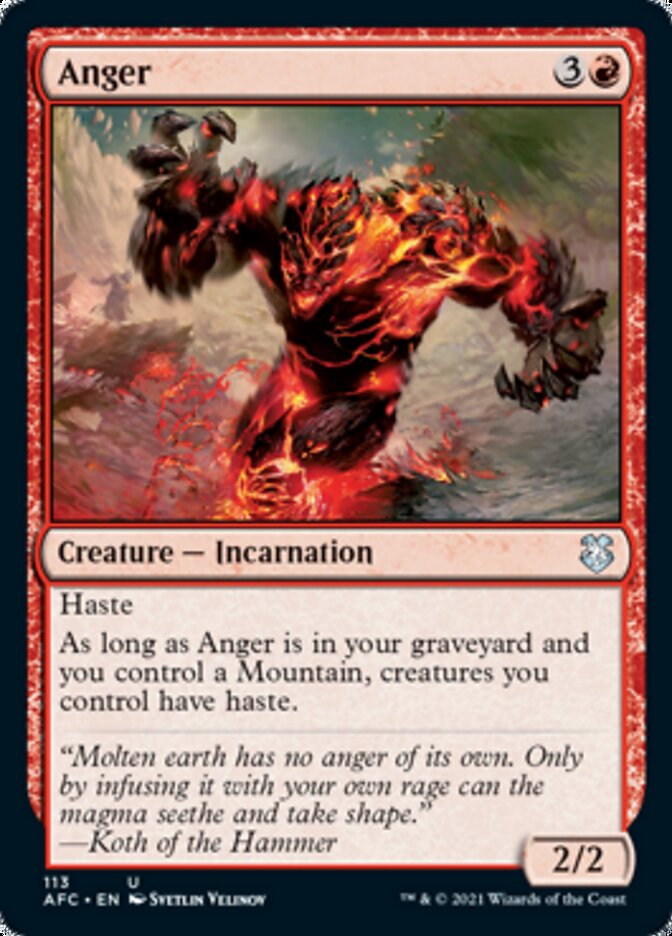 Anger [Dungeons & Dragons: Adventures in the Forgotten Realms Commander] | Eastridge Sports Cards & Games