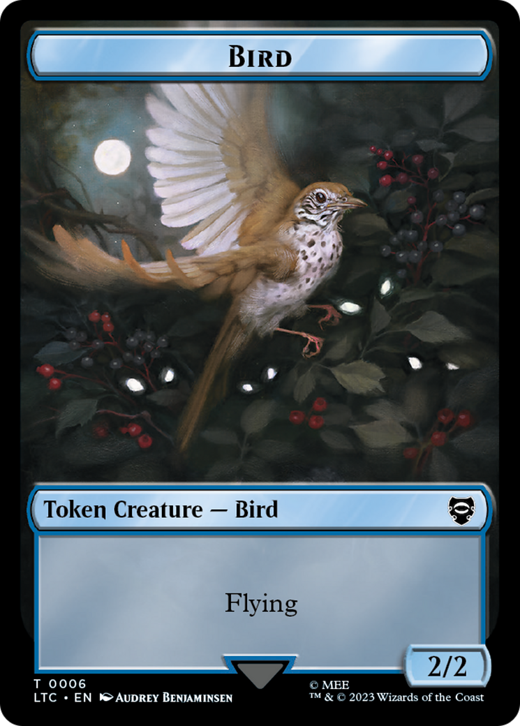 Elf Warrior // Bird Double Sided Token [The Lord of the Rings: Tales of Middle-Earth Commander Tokens] | Eastridge Sports Cards & Games