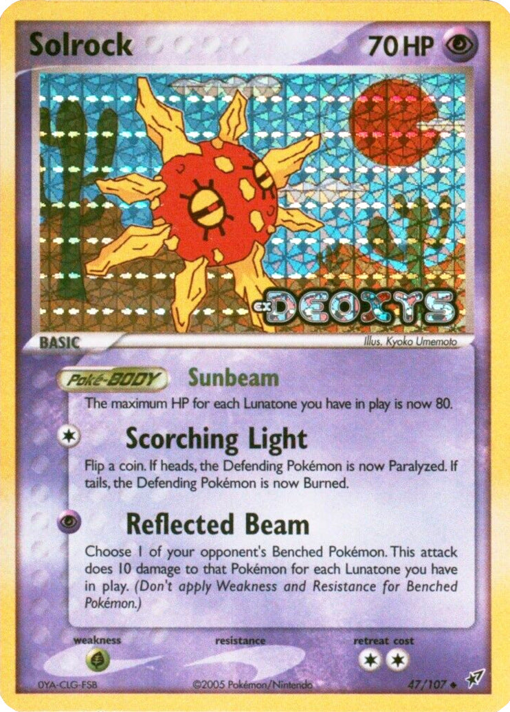 Solrock (47/107) (Stamped) [EX: Deoxys] | Eastridge Sports Cards & Games