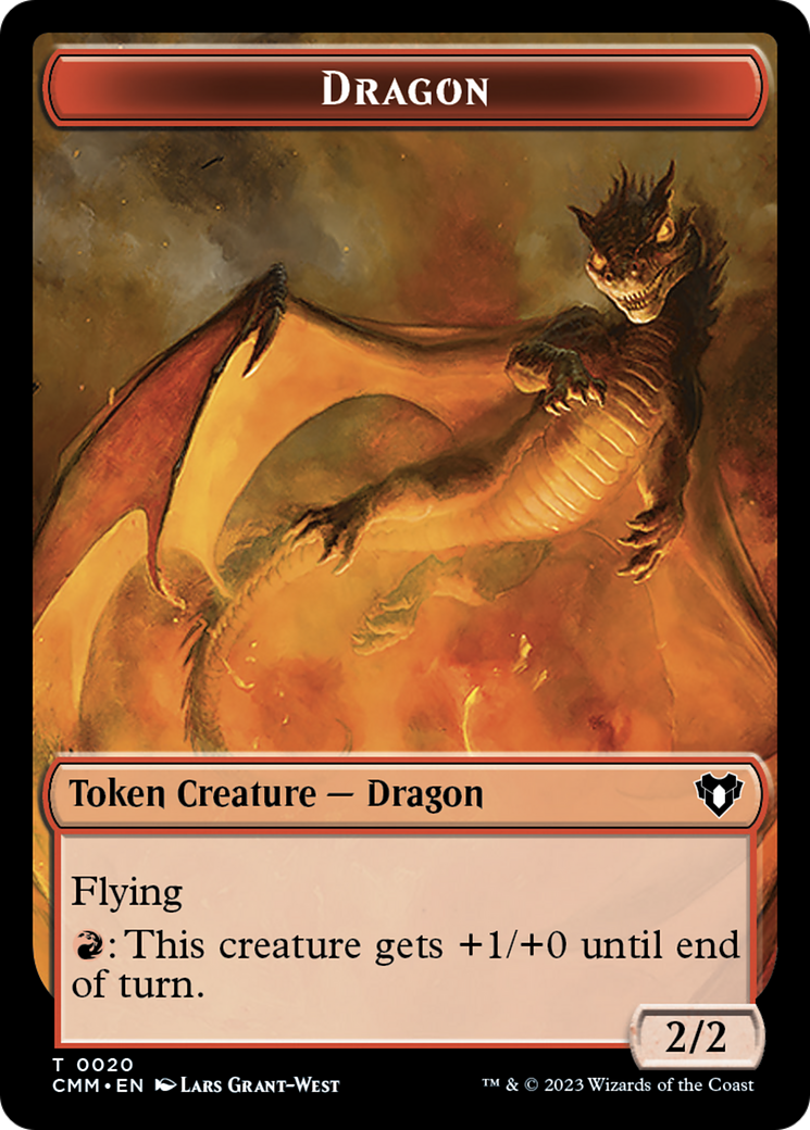 Servo // Dragon (0020) Double-Sided Token [Commander Masters Tokens] | Eastridge Sports Cards & Games