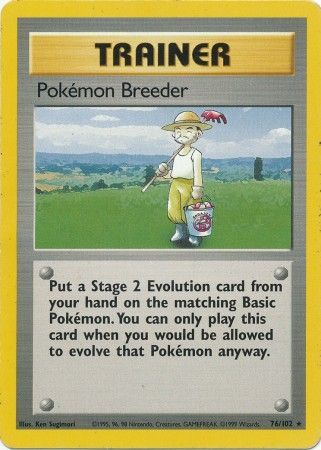 Pokemon Breeder (76/102) [Base Set Unlimited] | Eastridge Sports Cards & Games