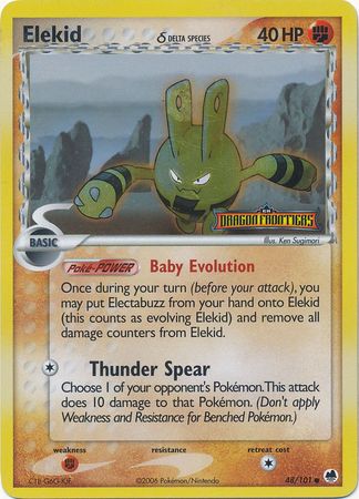 Elekid (48/101) (Delta Species) (Stamped) [EX: Dragon Frontiers] | Eastridge Sports Cards & Games