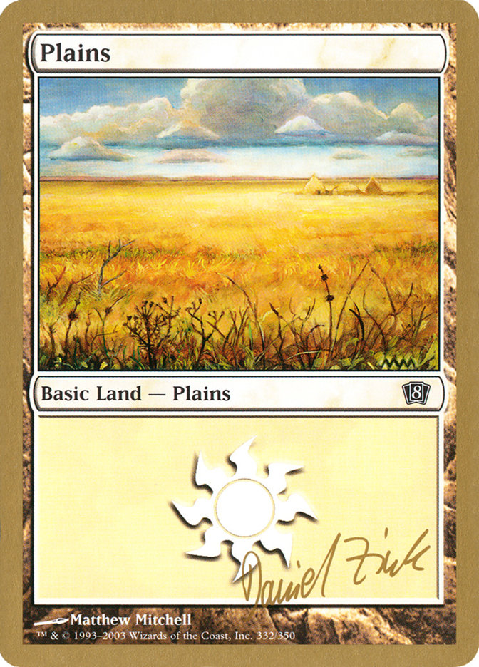Plains (dz332) (Daniel Zink) [World Championship Decks 2003] | Eastridge Sports Cards & Games