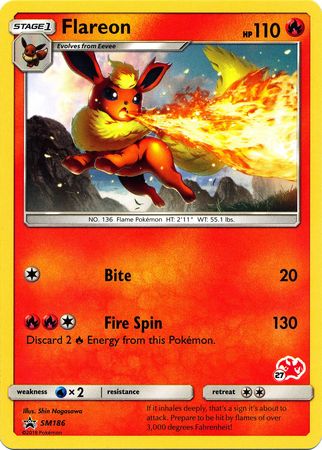 Flareon (SM186) (Charizard Stamp #27) [Battle Academy 2020] | Eastridge Sports Cards & Games