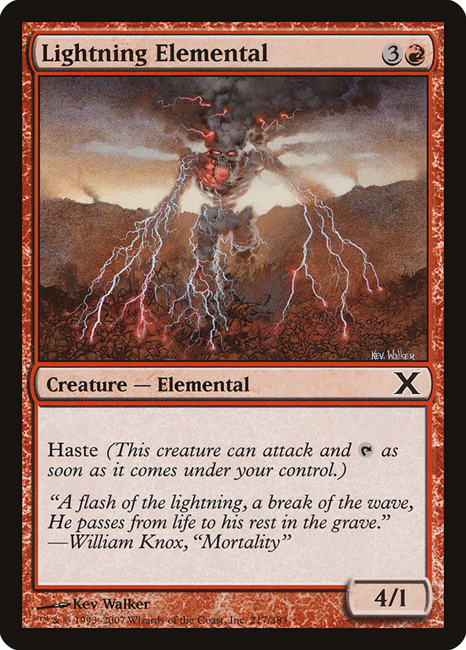 Lightning Elemental [Tenth Edition] | Eastridge Sports Cards & Games