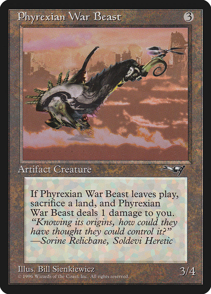 Phyrexian War Beast (Signature on Left) [Alliances] | Eastridge Sports Cards & Games