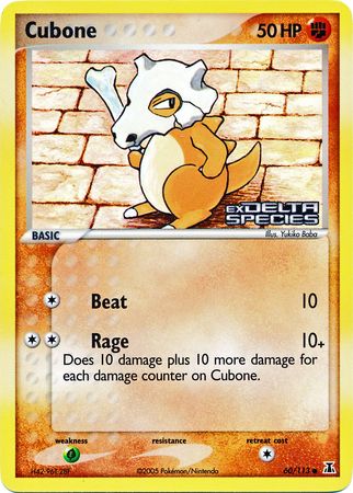 Cubone (60/113) (Stamped) [EX: Delta Species] | Eastridge Sports Cards & Games