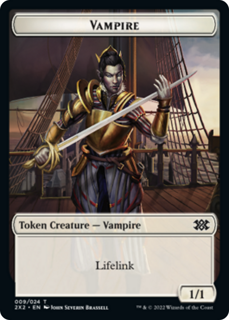 Saproling // Vampire Double-sided Token [Double Masters 2022 Tokens] | Eastridge Sports Cards & Games