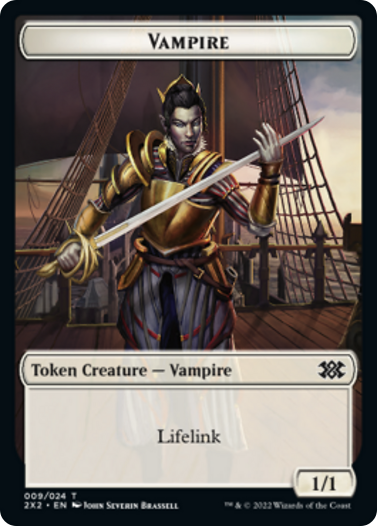 Elemental // Vampire Double-sided Token [Double Masters 2022 Tokens] | Eastridge Sports Cards & Games