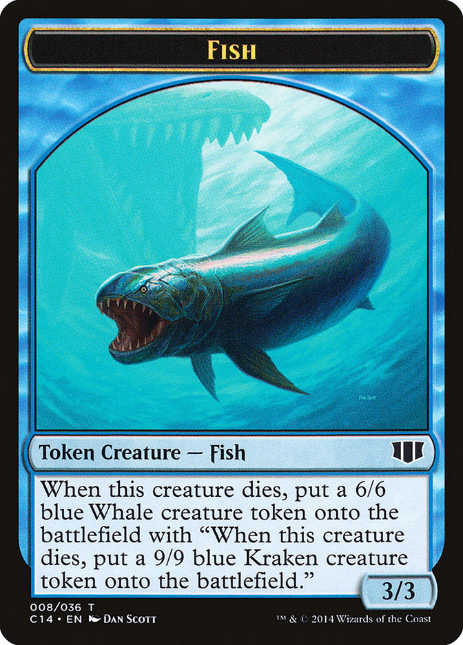 Fish // Zombie (011/036) Double-sided Token [Commander 2014 Tokens] | Eastridge Sports Cards & Games