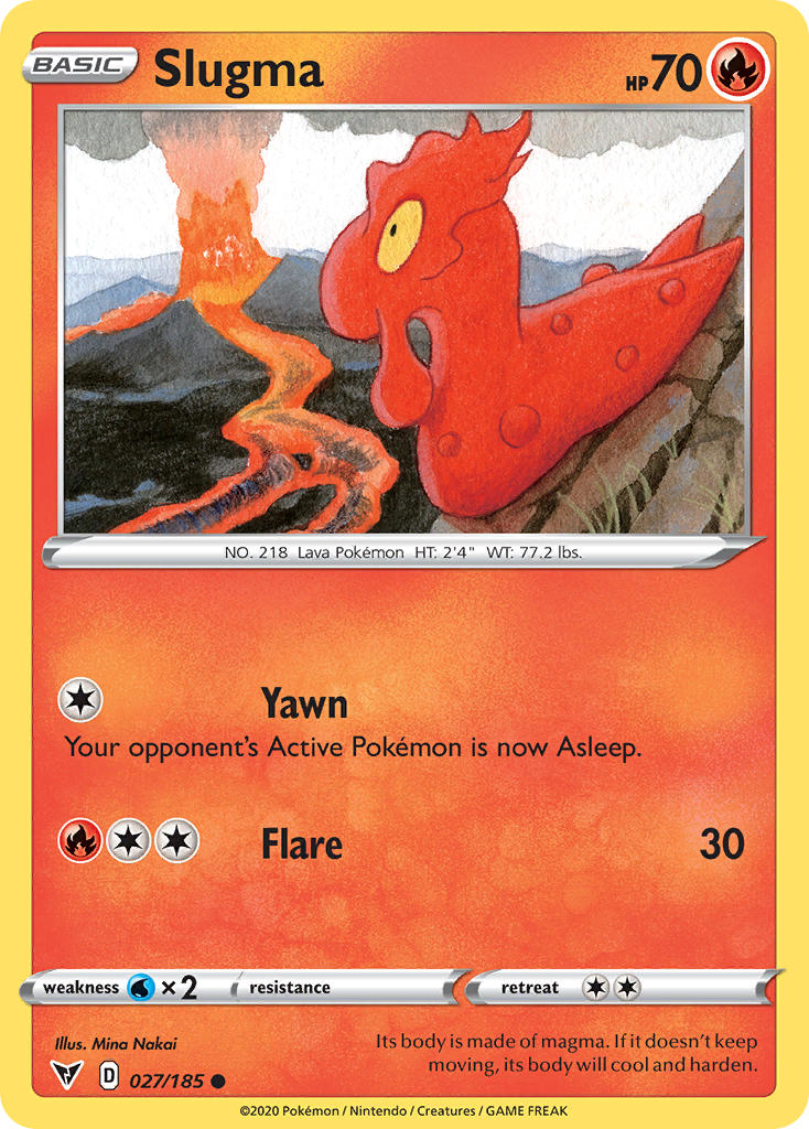 Slugma (027/185) [Sword & Shield: Vivid Voltage] | Eastridge Sports Cards & Games