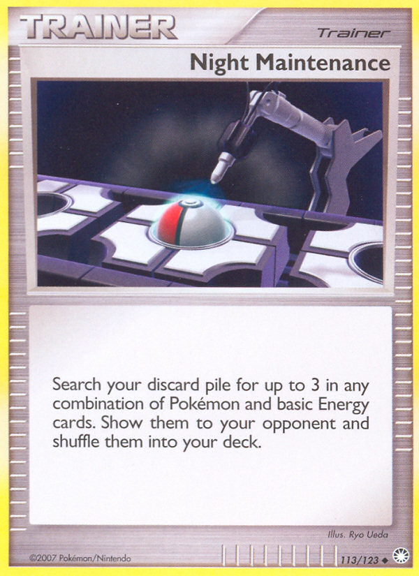 Night Maintenance (113/123) [Diamond & Pearl: Mysterious Treasures] | Eastridge Sports Cards & Games
