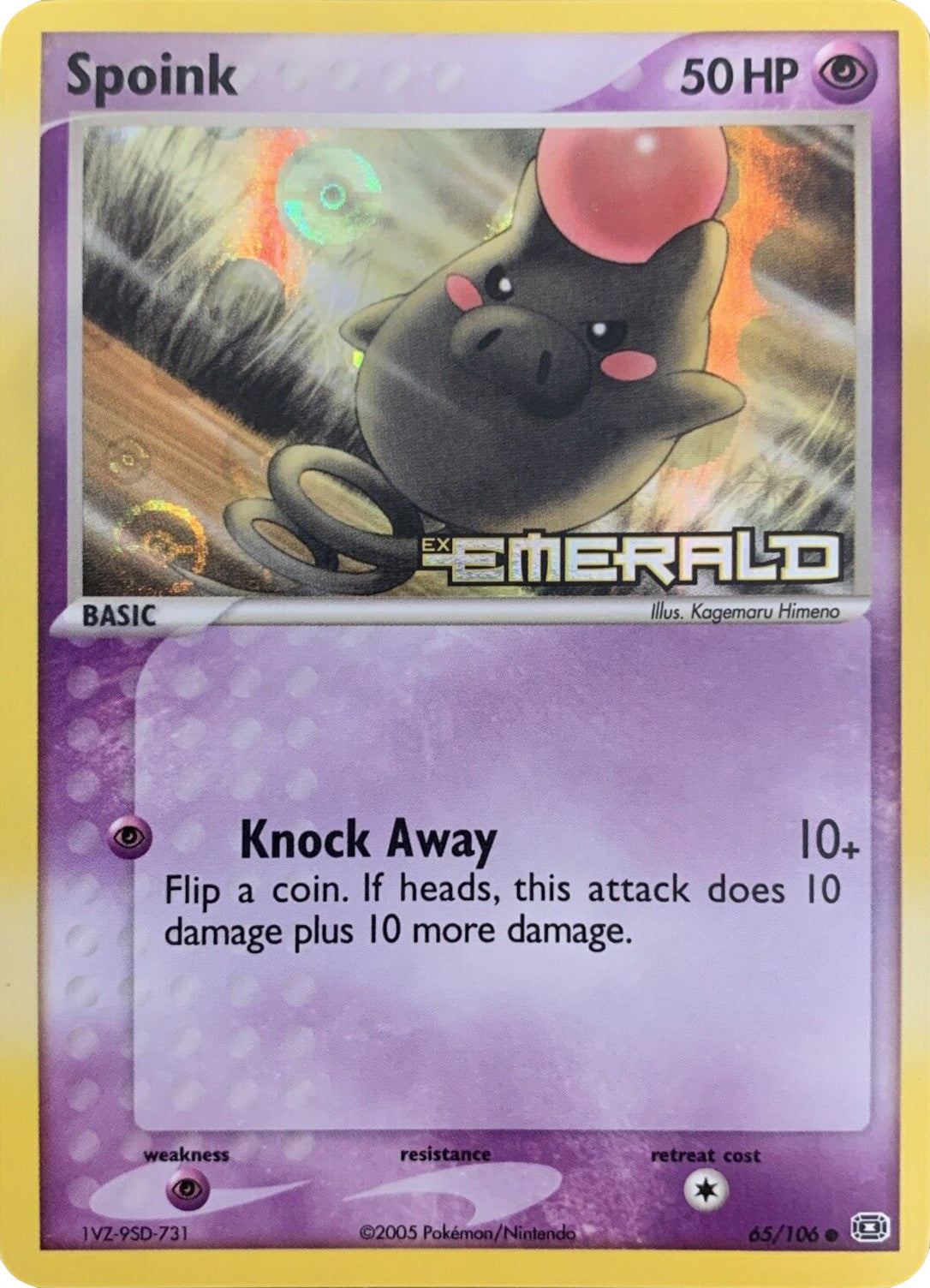 Spoink (65/106) (Stamped) [EX: Emerald] | Eastridge Sports Cards & Games