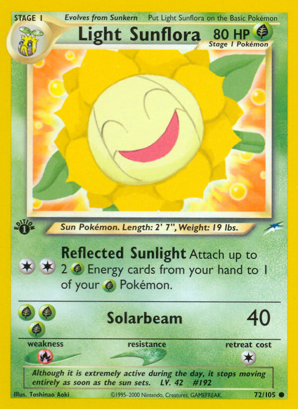 Light Sunflora (72/105) [Neo Destiny 1st Edition] | Eastridge Sports Cards & Games