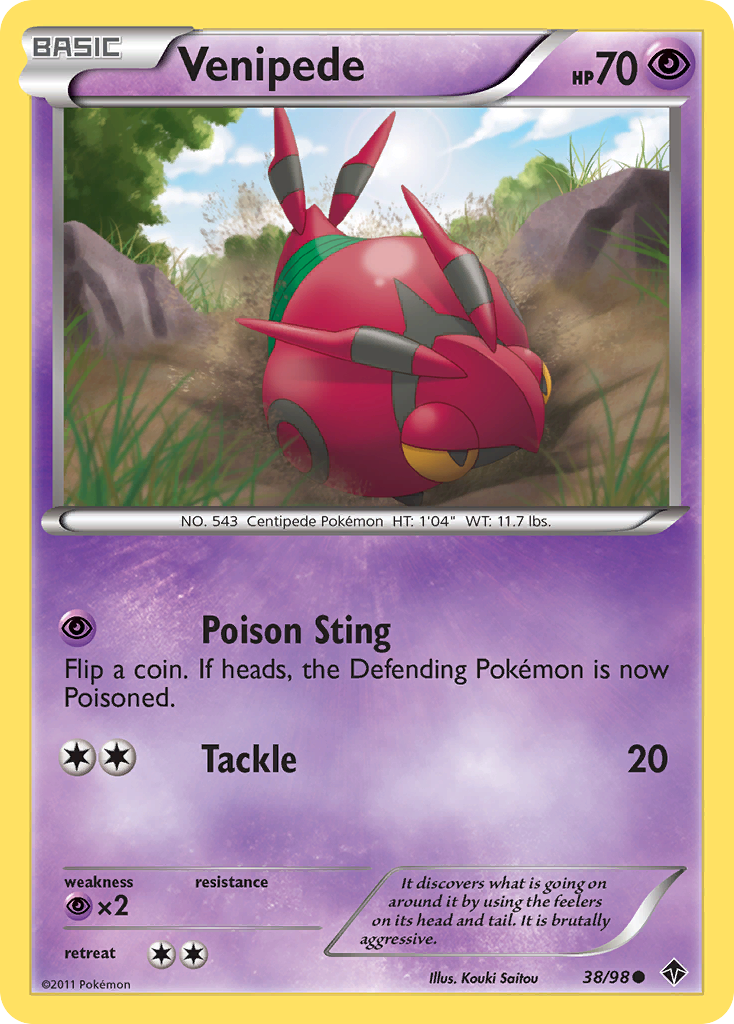 Venipede (38/98) [Black & White: Emerging Powers] | Eastridge Sports Cards & Games