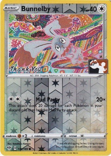Bunnelby (150/189) (Thank You Promo) [Sword & Shield: Darkness Ablaze] | Eastridge Sports Cards & Games
