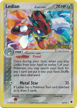 Ledian (18/101) (Delta Species) (Stamped) [EX: Dragon Frontiers] | Eastridge Sports Cards & Games