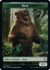 Kavu // Bear Double-sided Token [Dominaria United Commander Tokens] | Eastridge Sports Cards & Games