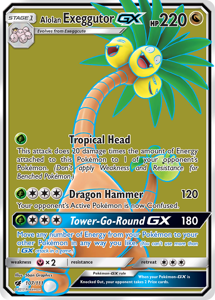 Alolan Exeggutor GX (107/111) [Sun & Moon: Crimson Invasion] | Eastridge Sports Cards & Games