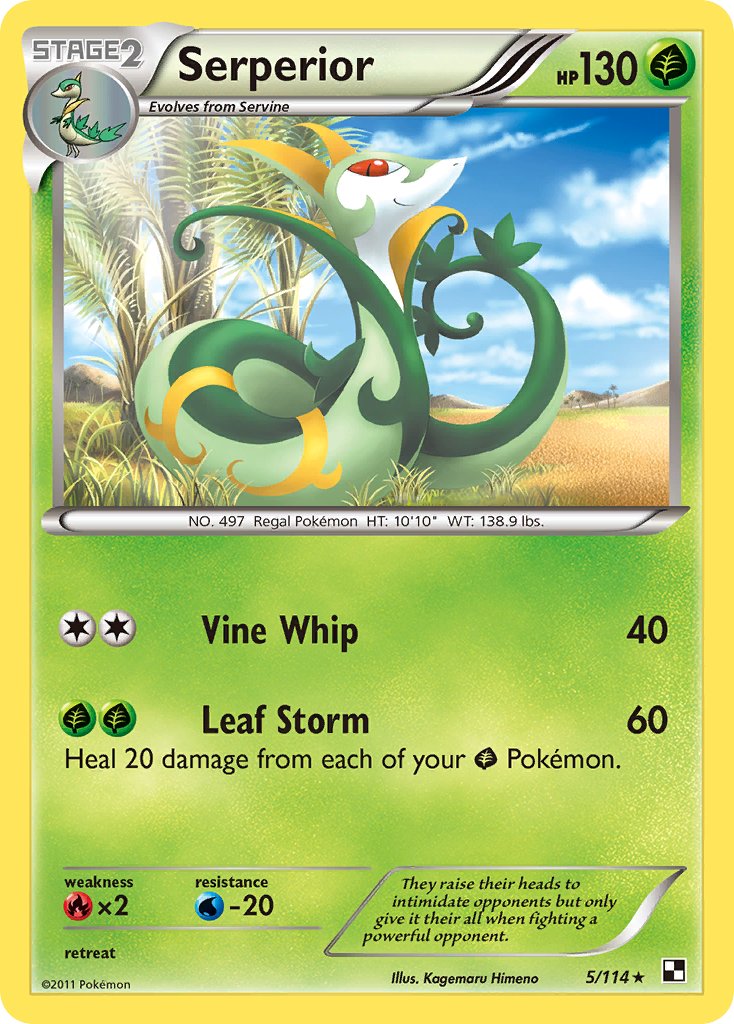 Serperior (5/114) (Cracked Ice Holo) (Theme Deck Exclusive) [Black & White: Base Set] | Eastridge Sports Cards & Games